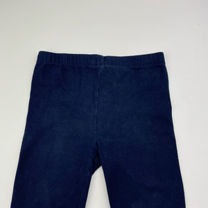 Girls Dymples, navy stretchy leggings, wash fade, FUC, size 2,  