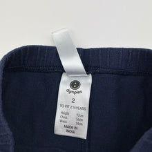 Load image into Gallery viewer, Girls Dymples, navy stretchy leggings, wash fade, FUC, size 2,  
