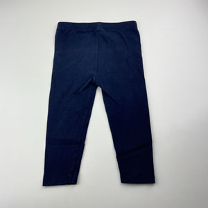 Girls Dymples, navy stretchy leggings, wash fade, FUC, size 2,  