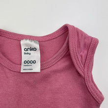 Load image into Gallery viewer, Girls Anko, pink cotton singletsuit romper, EUC, size 0000,  