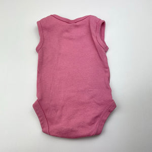 Girls Anko, pink cotton singletsuit romper, EUC, size 0000,  