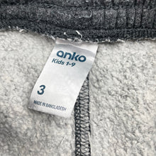 Load image into Gallery viewer, Boys Anko, grey fleece-lined track pants, inside leg: 32cm, FUC, size 3,  
