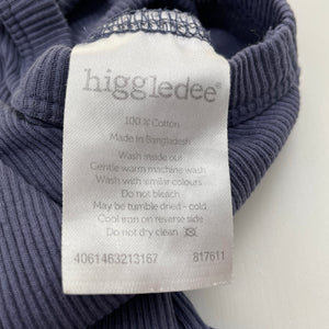 Unisex Higgledee, ribbed cotton bodysuit / romper, GUC, size 0,  