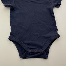 Load image into Gallery viewer, Unisex Target, navy organic cotton bodysuit / romper, EUC, size 0,  