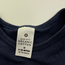 Load image into Gallery viewer, Unisex Target, navy organic cotton bodysuit / romper, EUC, size 0,  