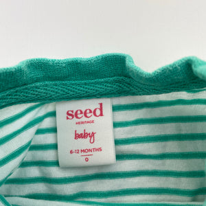 Unisex Seed, Heritage cotton tee / top, wash fade, FUC, size 0,  
