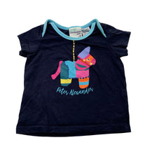 Load image into Gallery viewer, Unisex Peter Alexander, navy pyjama tee / top, GUC, size 0,  
