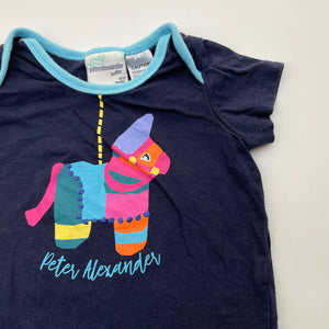 Unisex Peter Alexander, navy pyjama tee / top, GUC, size 0,  