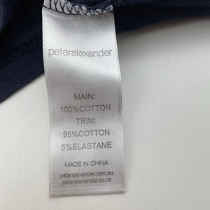 Unisex Peter Alexander, navy pyjama tee / top, GUC, size 0,  
