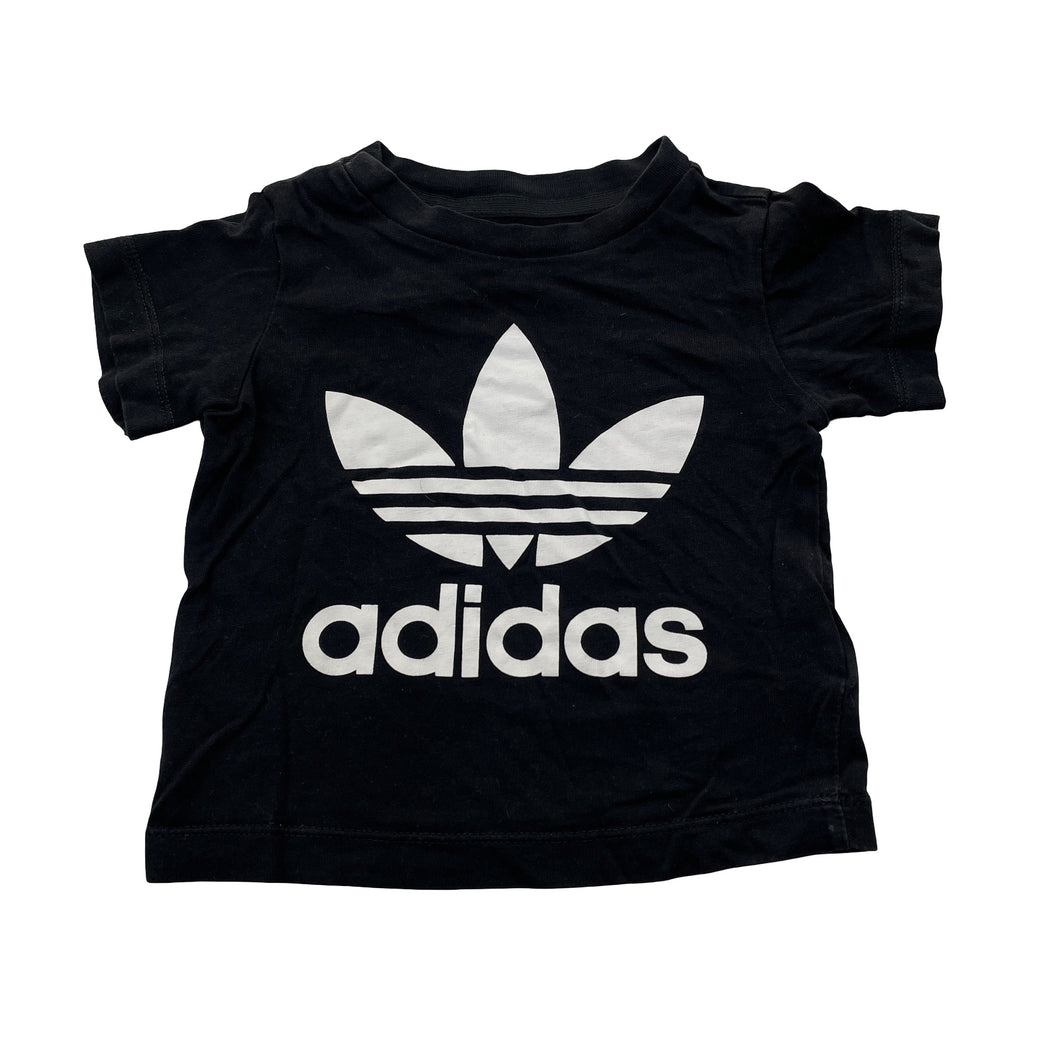 Boys Adidas, black cotton tee / top, EUC, size 0,  