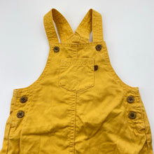Load image into Gallery viewer, Boys Sprout, yellow cotton overalls / shortalls, EUC, size 0,  