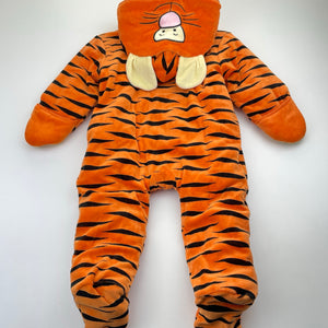 Unisex Disney, Winnie the Pooh Tigger wadded velour romper, EUC, size 0,  