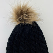Load image into Gallery viewer, Unisex black, knitted hat / beanie, GUC, size 1-3,  