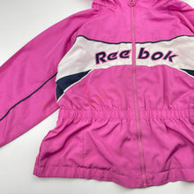 Load image into Gallery viewer, Girls Reebok, vintage lightweight jacket, marks front &amp; sleeves, FUC, size 4,  