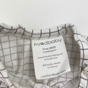 Unisex kyndbaby, lightweight stretchy bodysuit / romper, GUC, size 0000,  