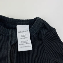 Load image into Gallery viewer, Unisex Baby Berry, ribbed zip romper, wash fade, FUC, size 0000,  