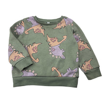 Load image into Gallery viewer, Unisex KID, fleece-lined sweater / jumper, dinosaurs, FUC, size 4,  