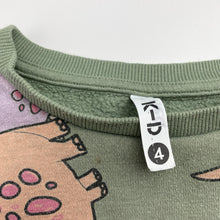 Load image into Gallery viewer, Unisex KID, fleece-lined sweater / jumper, dinosaurs, FUC, size 4,  
