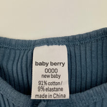 Load image into Gallery viewer, Boys Baby Berry, blue ribbed romper, wash fade, FUC, size 0000,  