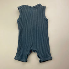 Load image into Gallery viewer, Boys Baby Berry, blue ribbed romper, wash fade, FUC, size 0000,  