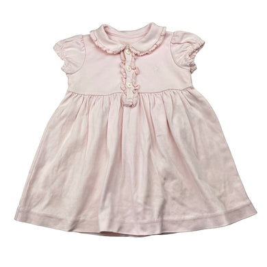Girls Ralph Lauren, soft feel cotton polo dress, armpit to armpit: 25cm, FUC, size 0-1, L: 40cm