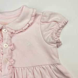 Girls Ralph Lauren, soft feel cotton polo dress, armpit to armpit: 25cm, FUC, size 0-1, L: 40cm