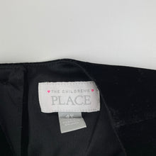 Load image into Gallery viewer, Girls The Children&#39;s Place, velvet &amp; plaid party dress, EUC, size 4, L: 53cm