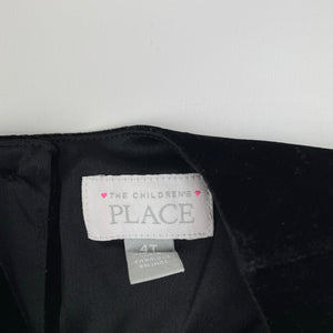 Girls The Children's Place, velvet & plaid party dress, EUC, size 4, L: 53cm