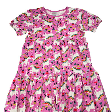 Girls Hanna Anderssson, cotton casual dress, unicorns, GUC, size 10, L: 75cm