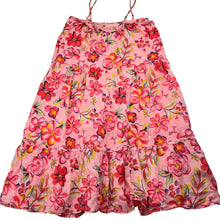 Load image into Gallery viewer, Girls KID, colourful floral cotton summer dress, GUC, size 6, L: 74cm