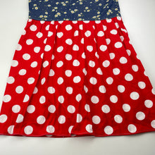 Load image into Gallery viewer, Girls vintage, floral &amp; spotted cotton dress (no labels), armpit to armpit: 34cm, EUC, size 7-8, L: 67cm