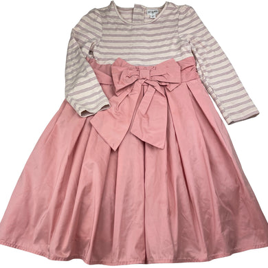 Girls Origami, lined pink party dress, light mark on bodice, FUC, size 6, L: 67cm