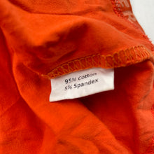 Load image into Gallery viewer, Girls Olive and the Captain, orange stretch cotton t-shirt dress, GUC, size 4, L: 47cm