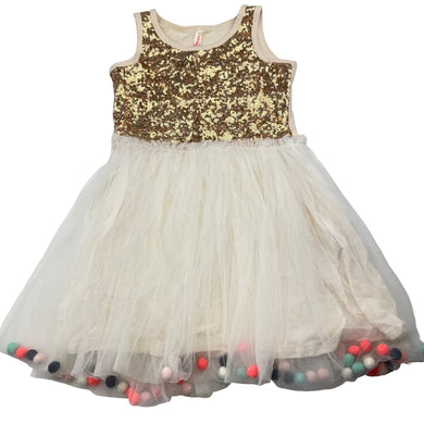 Girls Cotton On, Little Princess tulle & sequin party dress, GUC, size 3, L: 52cm