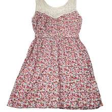 Load image into Gallery viewer, Girls SWEET &amp; SOUR, lightweight floral cotton &amp; lace summer dress, EUC, size 10, L: 73cm