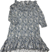 Load image into Gallery viewer, Girls TWINKIDS, floral cotton long sleeve dress, armpit to armpit: 34cm, shoulder to cuff: 40cm, EUC, size 5-6, L: 66cm at front