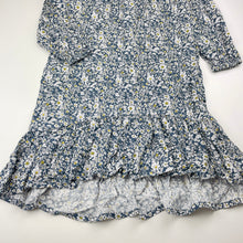 Load image into Gallery viewer, Girls TWINKIDS, floral cotton long sleeve dress, armpit to armpit: 34cm, shoulder to cuff: 40cm, EUC, size 5-6, L: 66cm at front