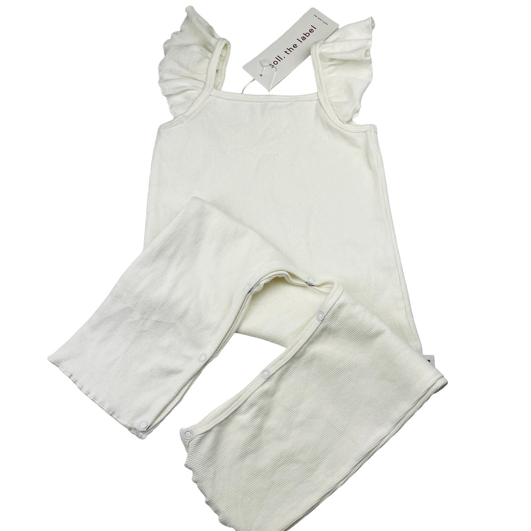 Girls soll. the label, ribbed jumpsuit / romper / overalls, NEW, size 3,  