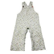 Load image into Gallery viewer, Girls lightweight, cotton overalls, rabbits, (no labels), shoulder to crotch: 42cm, EUC, size 1,  
