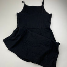 Load image into Gallery viewer, Girls Seed, black linen / viscose summer dress, EUC, size 16, L: 82cm