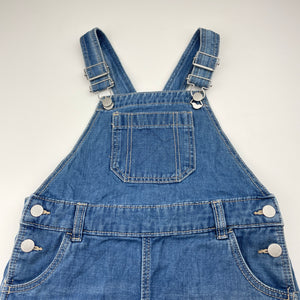 Girls Target, blue denim overalls dress / pinafore, EUC, size 4, L: 55cm