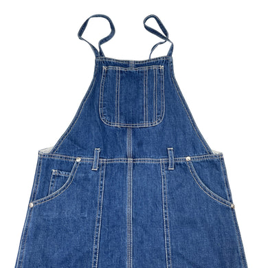Girls Pavement, blue denim overalls dress / pinafore, EUC, size 14, L: 76cm