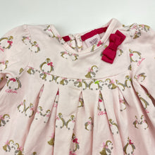 Load image into Gallery viewer, Girls BAKER BABY, stretch cotton long sleeve dress, penguins, FUC, size 0, L: 35cm