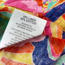 Load image into Gallery viewer, Girls Milkshake, bright, colourful, linen / cotton playsuit, EUC, size 6,  