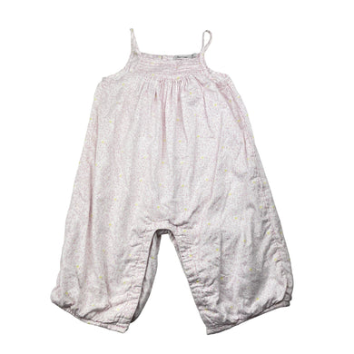 Girls Bout'chou, lightweight floral cotton romper, small mark on front, FUC, size 00-0,  