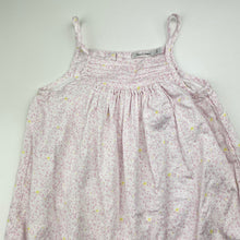 Load image into Gallery viewer, Girls Bout&#39;chou, lightweight floral cotton romper, small mark on front, FUC, size 00-0,  