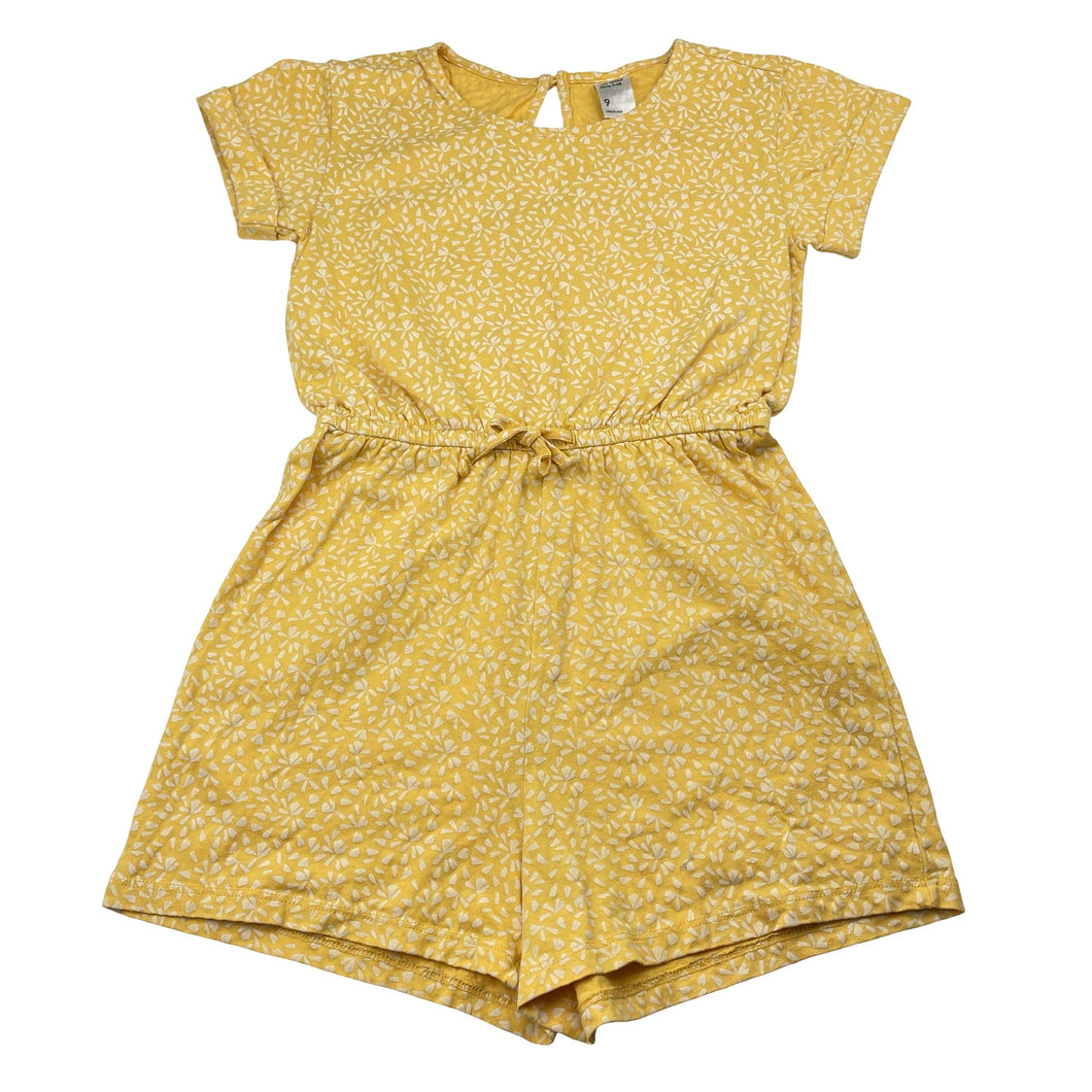 Girls Anko, yellow cotton playsuit, EUC, size 9,  