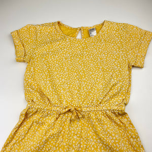 Girls Anko, yellow cotton playsuit, EUC, size 9,  