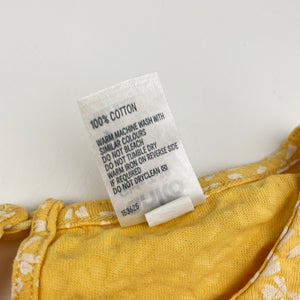Girls Anko, yellow cotton playsuit, EUC, size 9,  