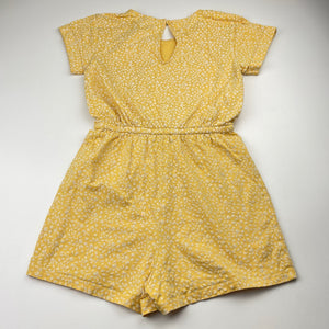 Girls Anko, yellow cotton playsuit, EUC, size 9,  